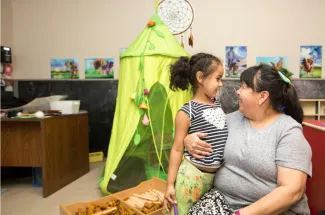Mi'kmaw ECE with a child