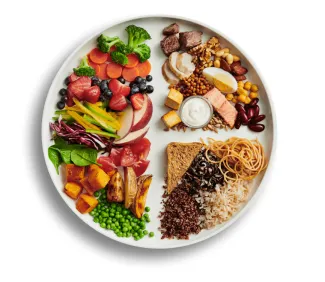 plate of healthy foods